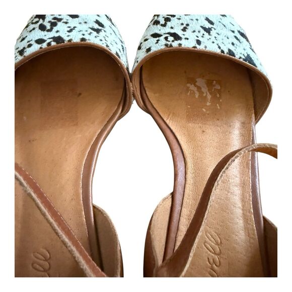 MADEWELL Beatrice Sz 8.5 Strap Animal Hair Brown Leather O’Dorsey Flats 87962 - Picture 5 of 8